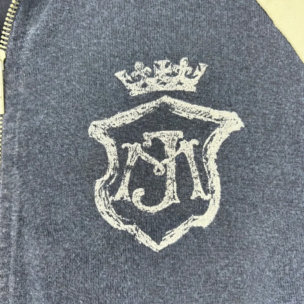 Juicy Couture Acid Kings of Culture Track Jacket Navy Blue Cream Mens Medium